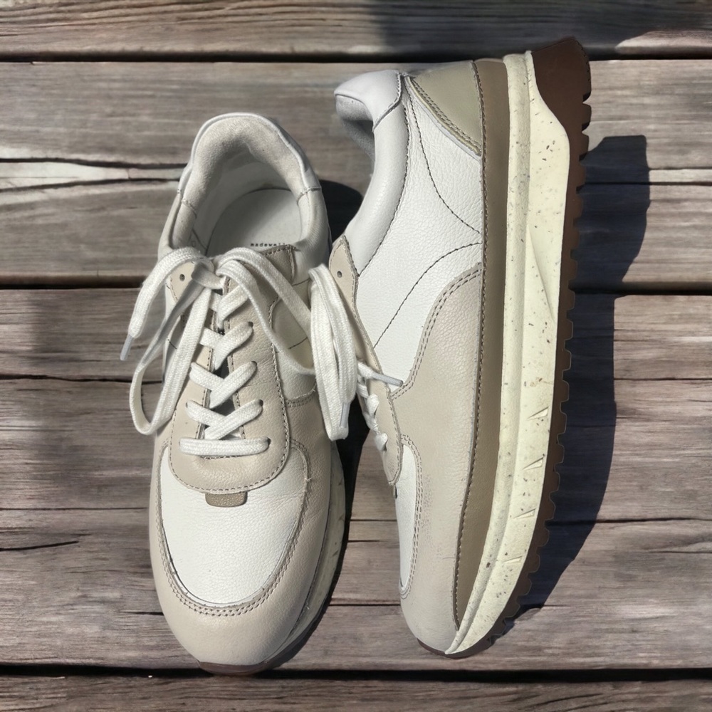 Madewell Kickoff Trainer Sneakers in Neutral Colorblock Leather Men’s 7H 7.5